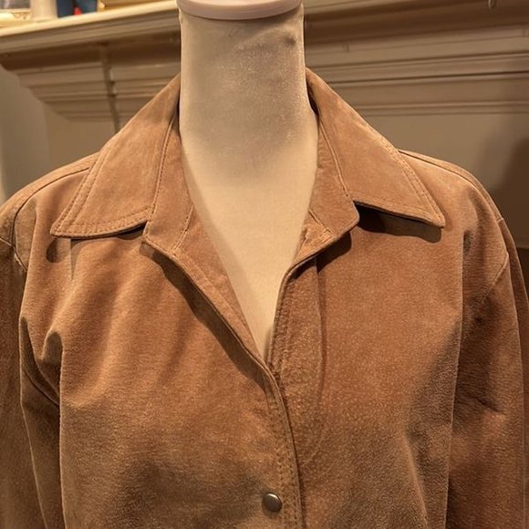 Coldwater Creek leather jacket size large. - Picture 2 of 5